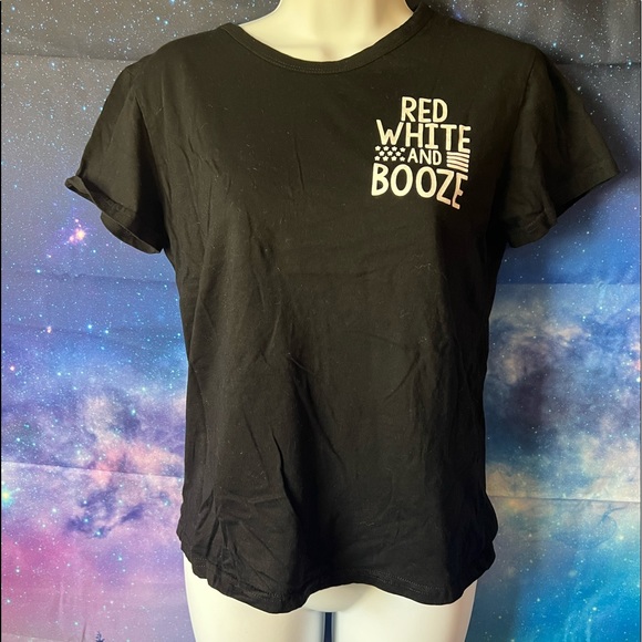 Small - black (RED, WHITE & BOOZE) - short sleeve tee - Picture 1 of 4